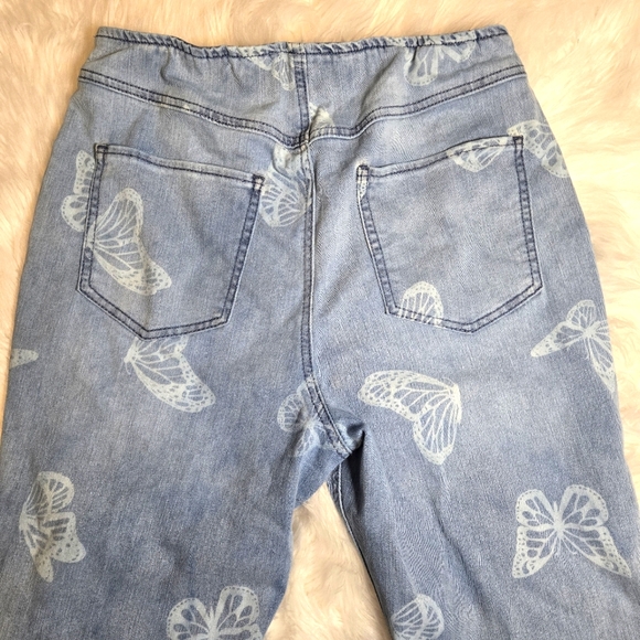 Butterfly print cotton jeans - XL - Picture 7 of 8